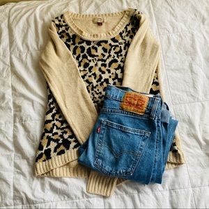Cheetah print sweater